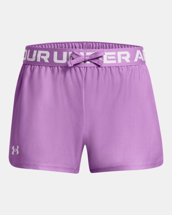 女童UA Play Up短褲 in Purple image number 0